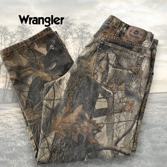 Wrangler ATG Denim Reinforced Heavy Duty Mens Hunting Sports Outdoor Camo Cotton - Picture 3 of 8